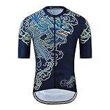 XUNQI - Camiseta de ciclismo para hombre, manga corta, poliéster, reflectante dragón, talla 4XL (CN)