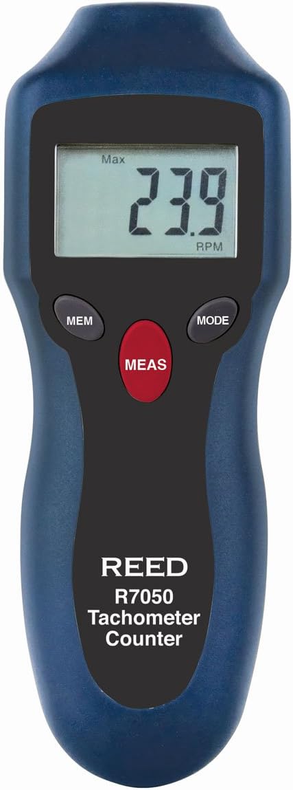 REED Instruments R7050 Compact Photo Tachometer and Counter,