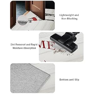 Front Door Mat Christmas Farmhouse Horse Indoor Outdoor Entrance Doormat Washable Floor Mats for Front Door Bathroom Kitchen Runner Rugs 24×71 Inch