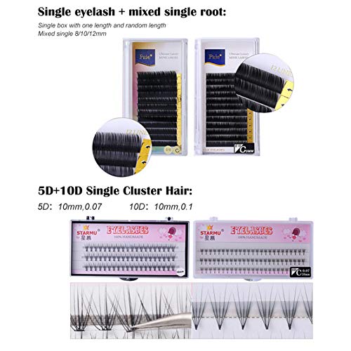 Kit de Extensão de Cílios, Kit de Cílios Para Extensões de Cílios Iniciantes, Kit de suprimentos par