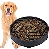 TOBYTO Slow Feeder Dog Bowls Large Medium Breed,Anti-Choking Slow Eating Dog Food Bowl,Non Slip Pet Slower Food Feeding Bowls Large Puzzle Slow Feeder Bloat Stop Maze Dog Dishes,Black