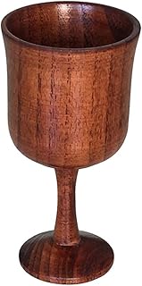 Wooden Wine Goblet Classical Wine Stem- Cup Creative Sturdy Wine Goblet Stemware for Home Bar Party ¼ˆ Brown ¼‰