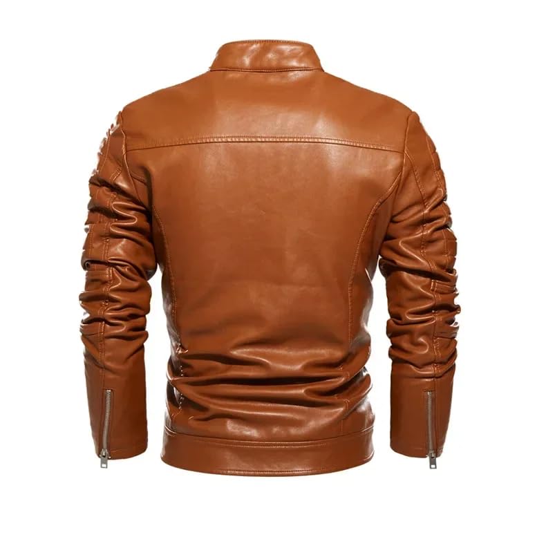 Kurtki Skórzane Męskie - Męska Moda Biznesowa Casualowa Skórzana Sukienka Garniturowa Męska Odzież Wierzchnia Męska Casualowa Pu Marynarka Kurtka Casualowa Marynarka Modna Kurtki