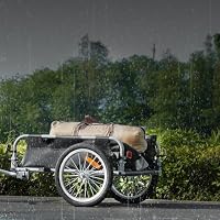 VEVOR Fahrradanhänger, 45 kg Tragkraft, Transportanhänger, faltbar und verstaubar, Schnellverschluss mit Universalkupplung, 41 cm Räder, sichere Reflektoren, passend für 558,8-711,2 mm Fahrradräder – Ansicht 8