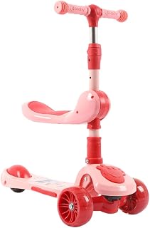 XSWLYY scooter Flash Wheel Scooters for Kids Toddler Scooter - Deluxe Aluminum 3 Wheel Glider W/Kick N Go, Lean 2 Turn Wheels, Step 4 Brake scooters