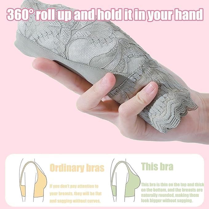 Zip Front Closure for Older Women No Underwire Lace Daisy Wireless Comfort Senior Everyday Bras - Image 5