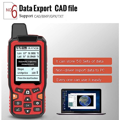 Dispositivo GPS de mano para topografía y navegación precisa, diseño antideslizante, ideal para bosques, tierras agrícolas, montañas, minas y zonas de lago