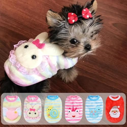Hundepullover für kleine Hunde, niedlicher Welpe, Teetasse, Chihuahua, Hundemantel, Kleidung, Welpen, XXXS, Sma-Outfit, XS, warmes Flanell, Größe XXS