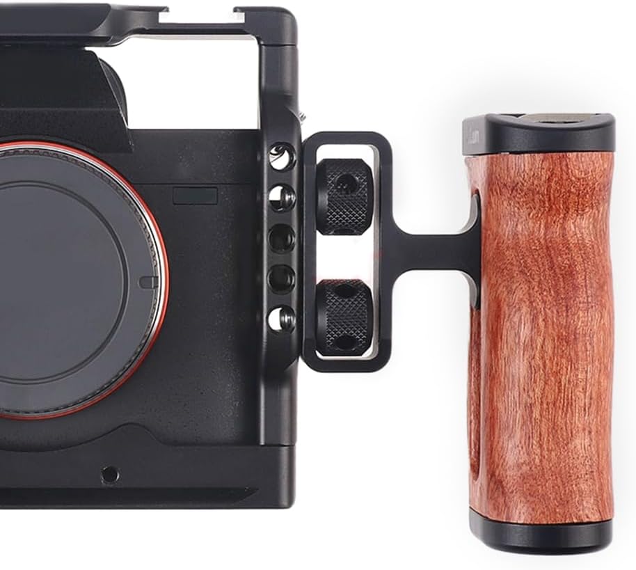 Mini Side Handle Wooden Handle Side Handgrip Up and Down Adjustable Grip