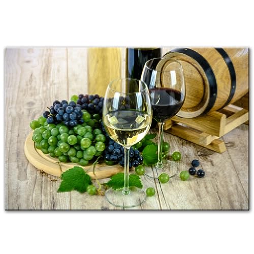 Peintures sur le mur photos décor raisin vin toile premium KEBIA