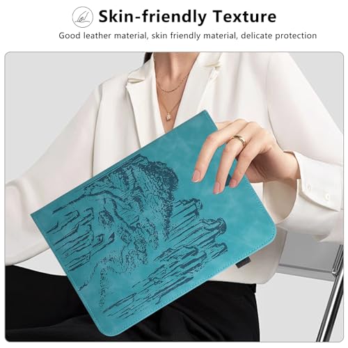 Étui Galaxy Tab S10 FE résistant aux rayures avec rabat bleu - 6
