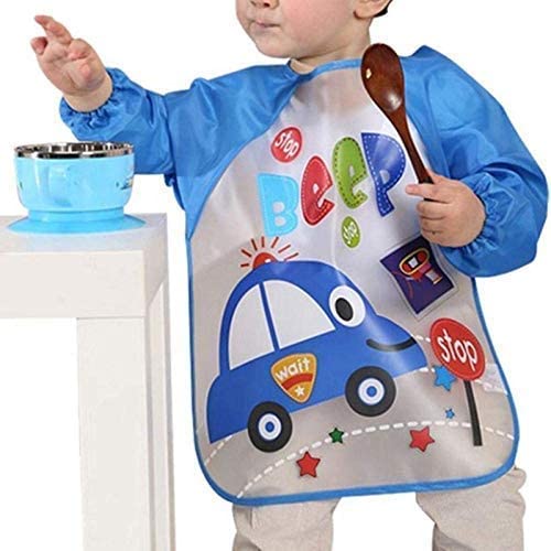 CHILDCHIC-Full-Sleeves-Feeding-Bib-Apron-for-Babies-Washable-Waterproof-Reusable-Non-Messy-Easy-Cleaning-Quick-Dry-No-Bad-Odour-Adjustable-Neckline-For-Kids-Toddler
