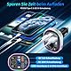 Bluetooth 5.3 FM Transmitter, SONRU Bluetooth Auto Radio Adapter, Metall PD 30W & QC3.0 Schnelles Autoladegerät mit Freisprecheinrichtung, Stärkere Dual-Mikrofone, Unterstützt USB-Stick, Ringlicht