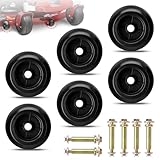 Set of 6 Lawn Mower Anti Scalp Deck Wheel Kit Compatible with Exmark Bad Boy Lawn-Boy Toro Husqvarna Bunton Ferris Replace# 1716353, 103-3168, 1-603299, 022-5234-98, 1-603299, 1-603299, PL7540
