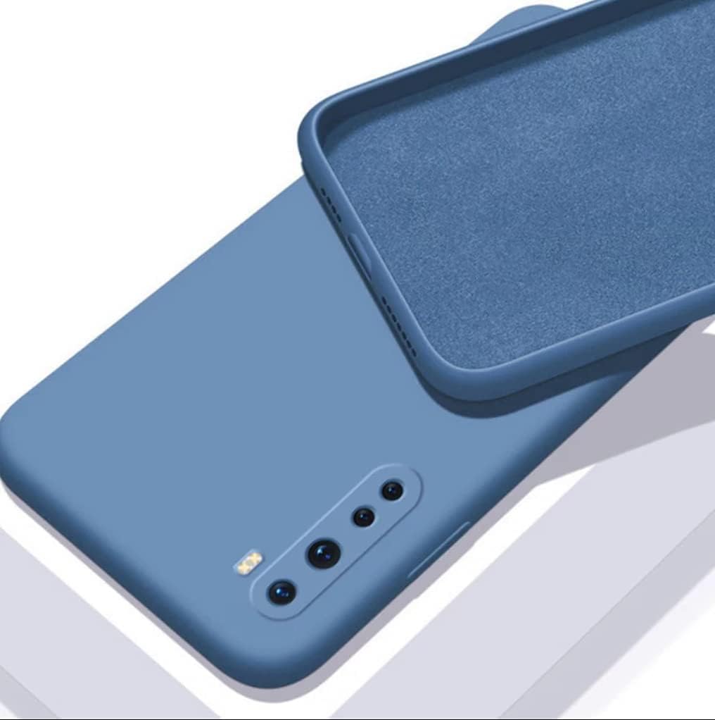 MOBITUSSION Shockproof Matte Liquid Silicone Case with Camera Protection Flexible Back Cover Case Compatible for Oneplus Nord (Dark Blue)