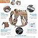 Beebiepet Heavy Duty Tactical Dog Harness for Large Dogs, No Pull Adjustable Pet Harness Reflective Service Training Easy Control Pet Vest Military K9 Working Dog Harnesses- Large, Brown