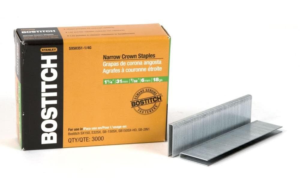 Amazon.com: Bostitch 1-1/4 in. 18 Gauge 7/32 in. Narrow Crown