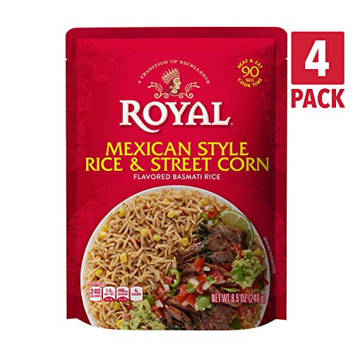 Authentic Royal Ready To Heat Rice, Mexican Street Corn, 4 Count #TOP1