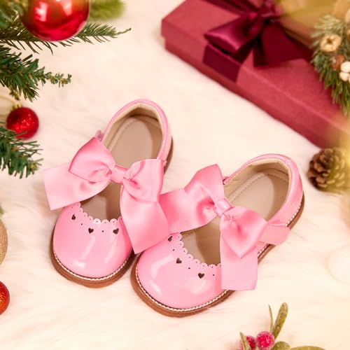 Image of GINFIVE Toddler Girls Mary Jane School Oxford Dress Flat Shoes for Wedding