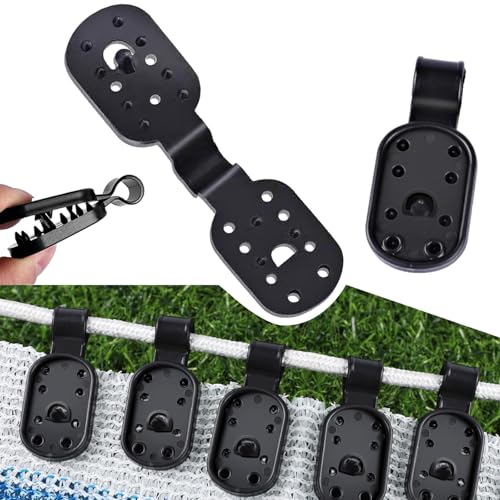 100Pcs Shade Cloth Clips Sun Shade Clips - Black Plastic Heavy Duty Garden Net Clamps for Sun Shade Net Gardening Shade Cloth Anti Bird Netting Removable & Reusable Windproof Awning Clamp (Black)