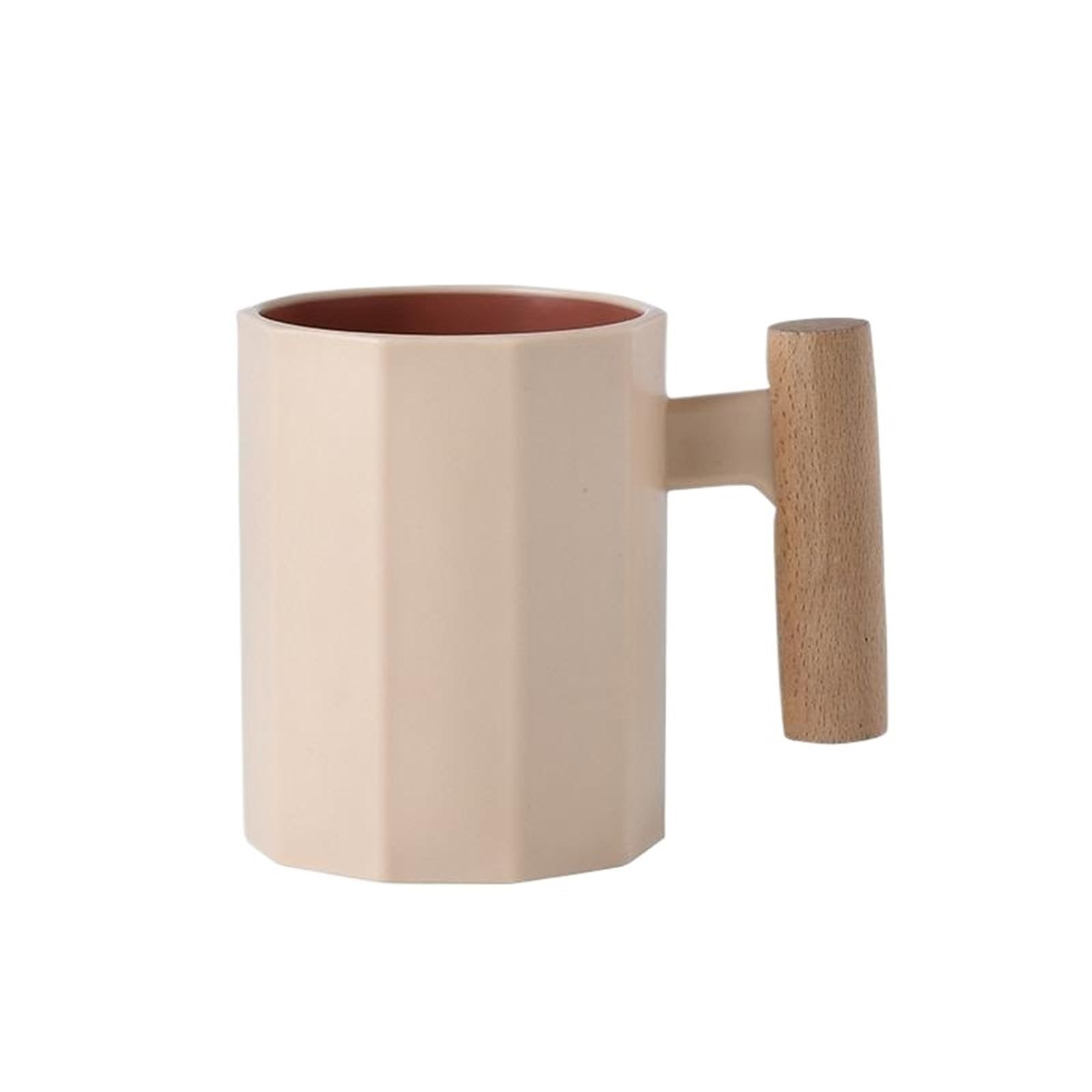 2Pcs Mouthwash Cup Sense Wood Handle Brushing And Washing Dormitory Simple Household Couple Toothbrush for Toothbrushes(Khaki)