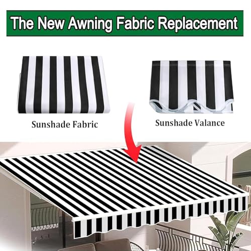 Tissu de remplacement pour auvent rétractable étanche en polyester protecteur
