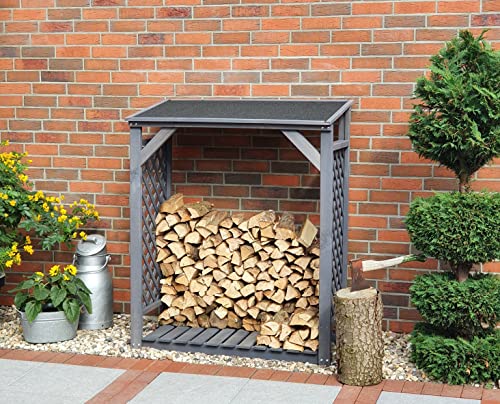 Kaminholzregal Speyer, grau