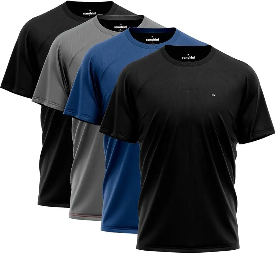 Kit 4 Camisas Dry-fit Sandrini Masculina Academia Treino Uv