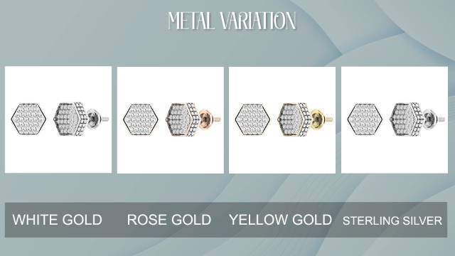Dazzlingrock Collection Men's Diamond Stud Earrings – 0.20 Ct Round Natural Diamonds In Sterling Silver