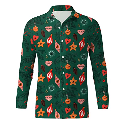 ❤Materiale: realizzato in Tessuto morbido di alta qualità, leggero, traspirante e confortevole. Design: camicia da uomo a manica lungo con collo a bottoni classici.
