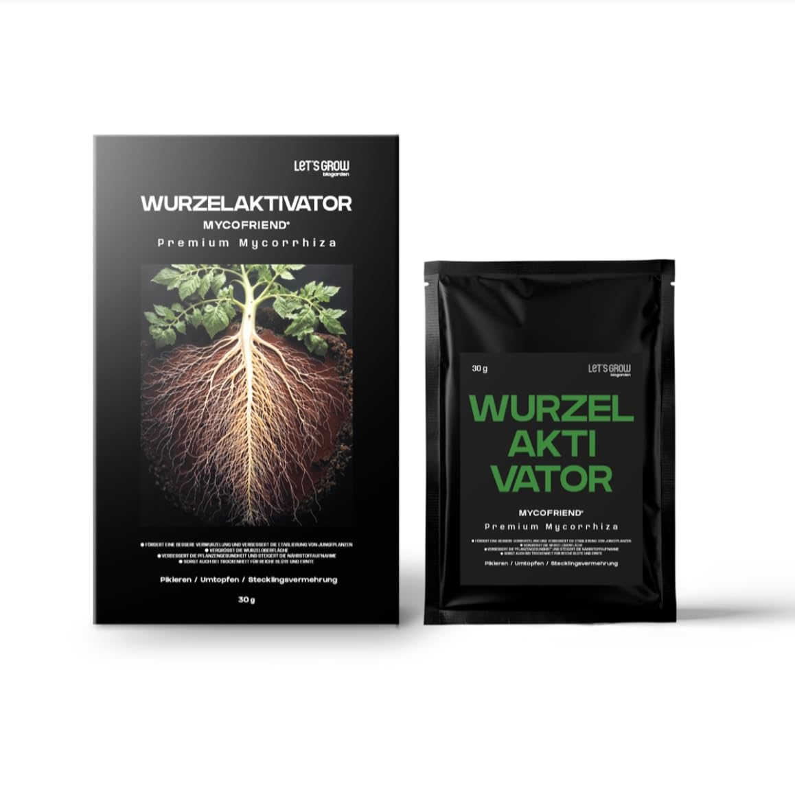 Let’s Grow Bio® Mycofriend® Wurzelaktivator – 30 g Premium Mykorrhiza für gesundes und starkes Wurzelwachstum – Ideal für Stecklinge & Jungpflanzen