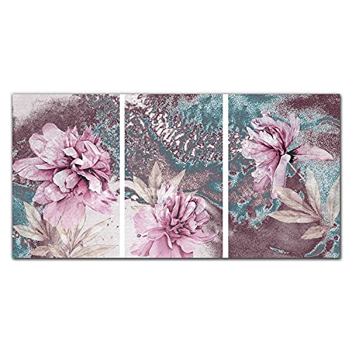 Tableau en verre Plantes de Fleurs 100x50cm - Idée cadeau pour une crémaillère nature et élégante