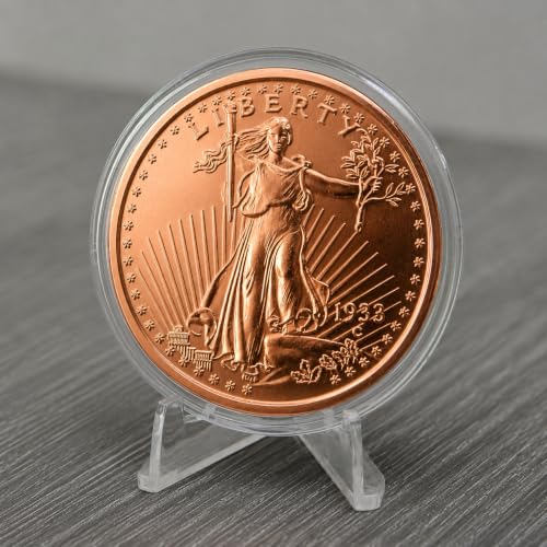 Image of Saint Gaudens Double Eagle Design 1 oz Pure .999 Copper Round Collectible Coin in Capsule