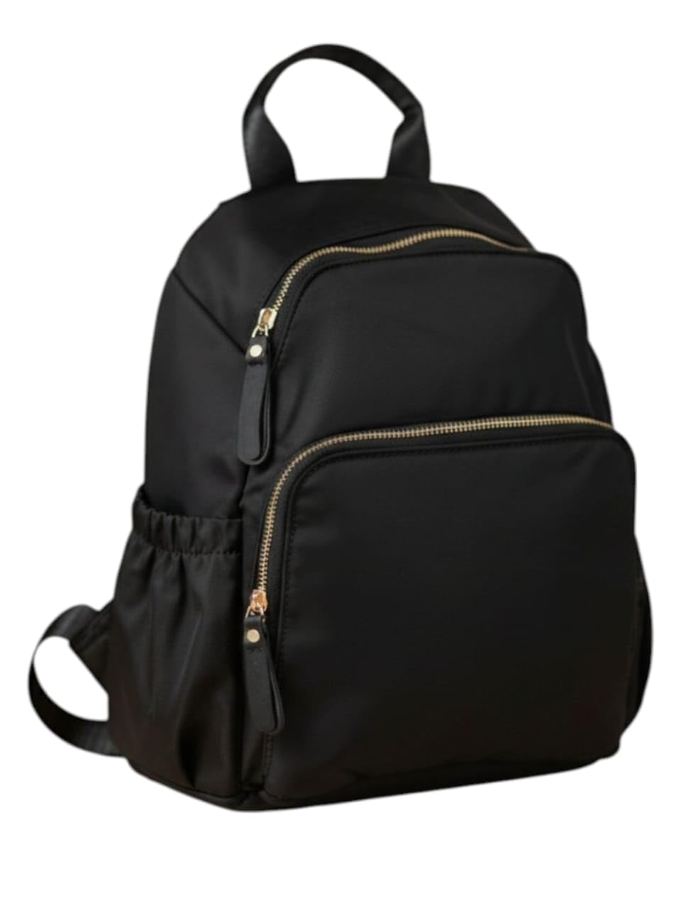 luxira Black Small Nylon Backpack for Women, Stylish College Girls Back Bag, Lightweight Daypack, 20 litre-picture-26