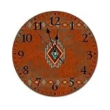 VinMea Decorative Wall Clock Funny Southwest Canyons Diamond Wall Clock Round Silent Non Ticking for