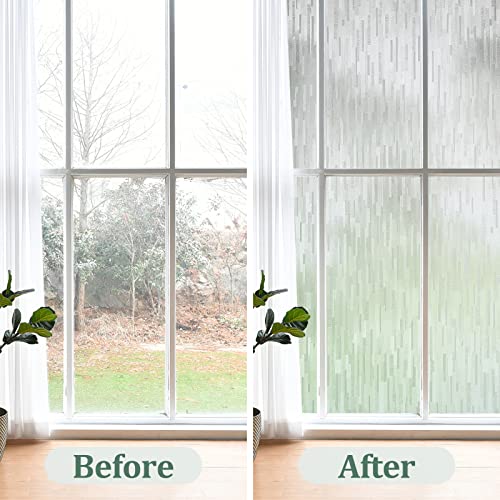 Lifetree Frosted Window Film Privacy and Anti-UV Protection Film for Glass Windows 44.5 * 200cm, Opaque Decorative Window Blinds Removable, Ideal for Home Office or Bathroom - Image 8