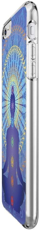 cocomong for iPhone 7 iPhone 8 Case Clear Design Chakras Yoga for iPhone Case 4.7", Protective Fexible Soft TPU Phone Cover for iPhone 7/8 Gifts for Girls Women Anti-Drop-Scratch Shockproof Bumper
