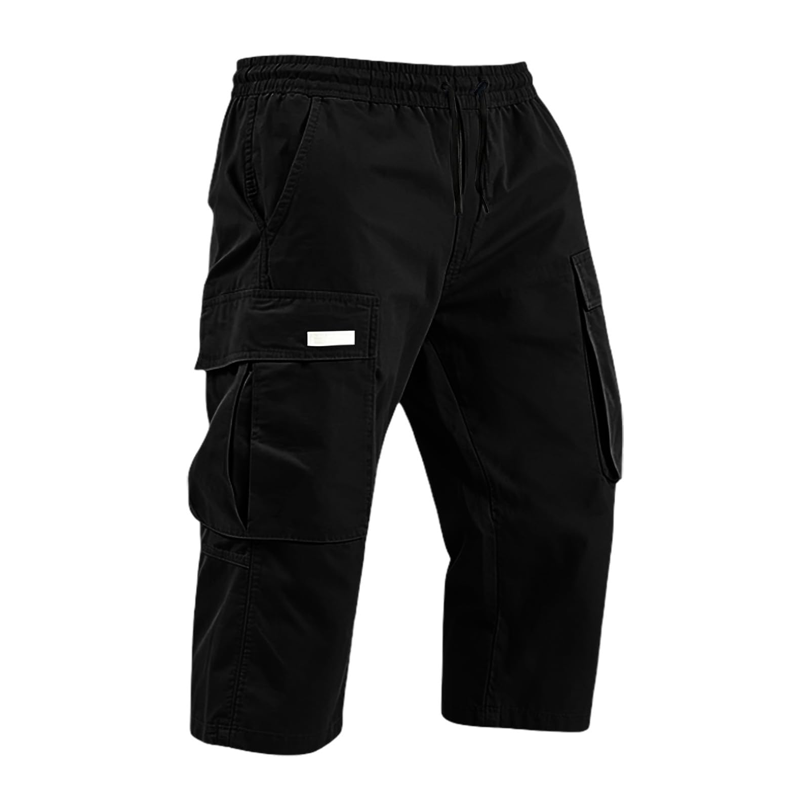 Herren 3/4 Cargo Shorts Stretch Sommer Dreiviertel Cargohose Arbeitshosen mit Mehreren Taschen,S-5XL
