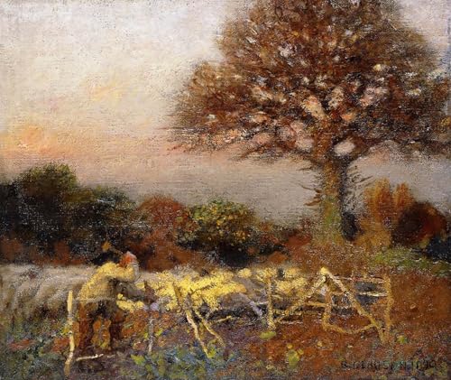 Art Tableau une bergerie tôt le matin pour créer une ambiance nature dans le salon