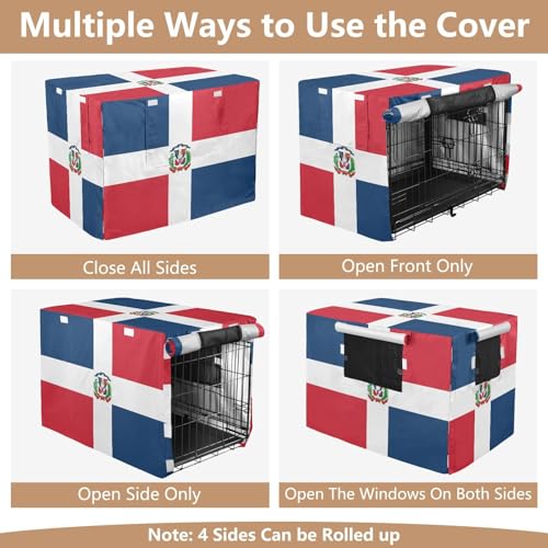 Housse de cage pour chien facile à installer avec ouvertures de ventilation taille M