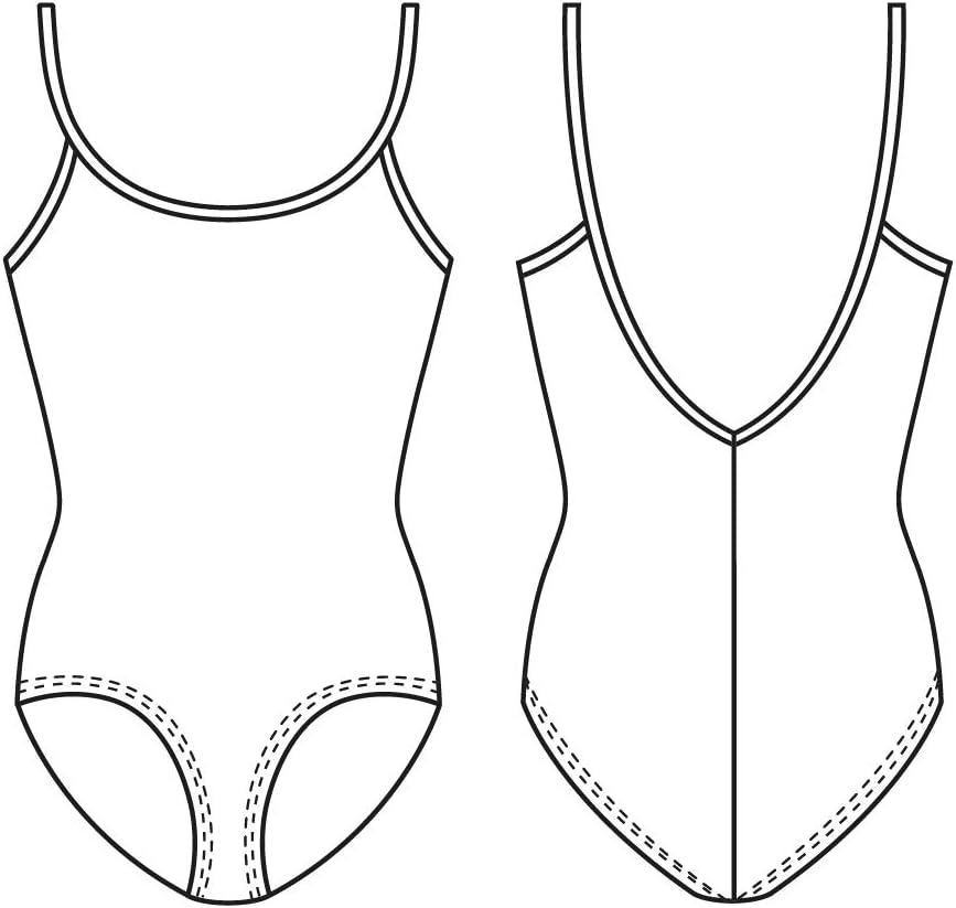 Mirella Girl's Classic V-Back Camisole Dance Leotard