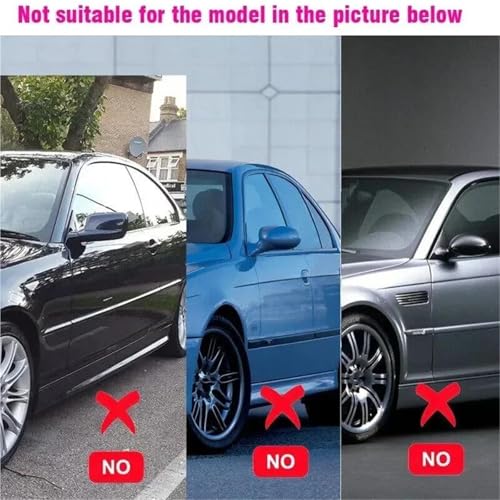 Coque de rétroviseur noir brillant pour BMW Série 3 E46 et E39 LHD - 2