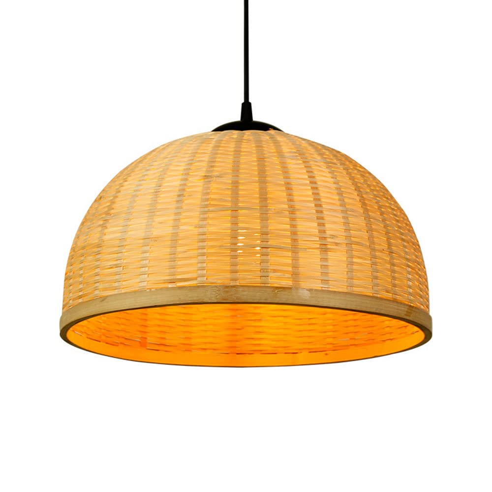Suspension en rotin et bambou E27, luminaire artisanal haut de gamme pour votre intérieur