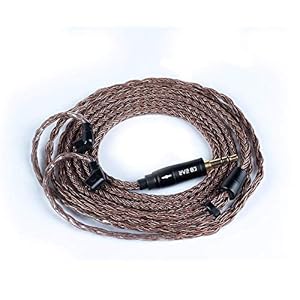 KBEAR Afneembare Upgrade Zuurstofvrije koperen Oortelefoon Kabel, 16 Core Vervanging IEM Cord Kabel met TRS Standaard…