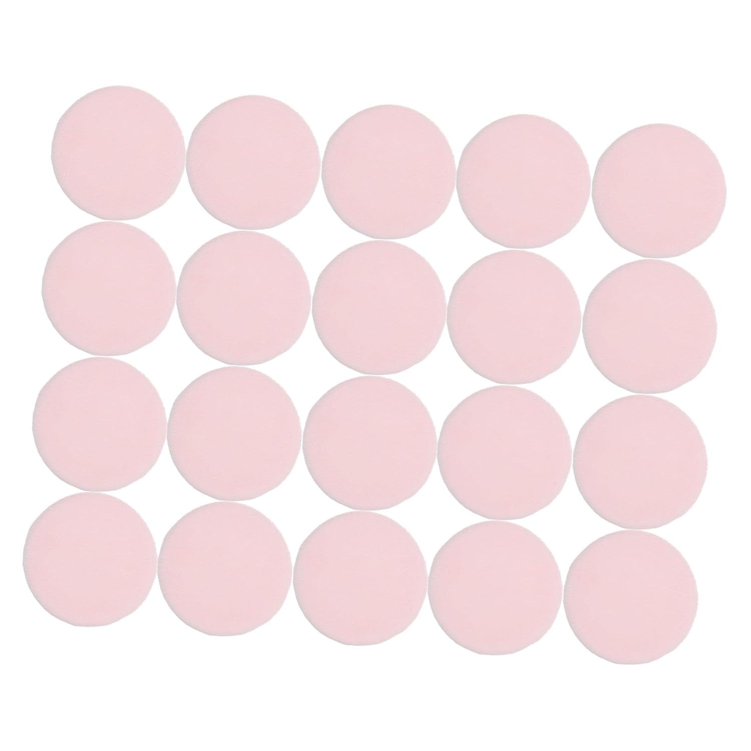 VANZACK 20pcs Reusable Pink Cotton Powder Puff for Women, Soft and Comfortable round Pressing Puff for Effortless Foundation Application, for Professional Wedding Makeup and Daily Use