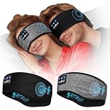 Confezione da 2 cuffie per dormire sul fianco, comode cuffie Bluetooth v5.4 con altoparlanti ultra sottili, cuffie per dormire ultra morbide per bloccare il russare, rimanere in posizione, 16 ore di