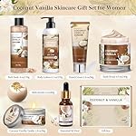 Bath and Body Gifts Set for Women - Vanilla Coconut Spa Gift for Birthday, Thank You, Self Care - Relaxing Bath Sets for Mom, Grandma, Girlfriend, Sister, Friends - Image 2