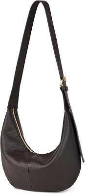 DONNAIN Leather Crescent Bags for Women Crossbody Slouchy Hobo Bags