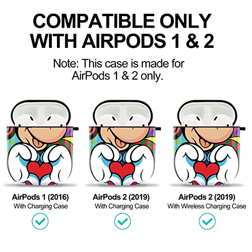 Airpods Case Designed For Airpods,Full Protective Case Cover With Keychain,Shockproof Anti Case With Airpods Charging Case For Girls Boys Women(Mickey Love) #TOP5
