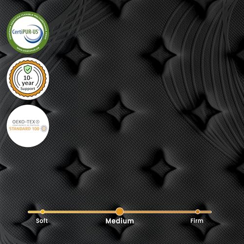 HAPPYMONT Queen Size 12 Inch Hybrid Mattress, 7-Zone Support with Reinforced Edge, Pocket Coil & Memory Foam for Pressure Relief, CertiPUR-US Certified, Mattress in a Box — view 6